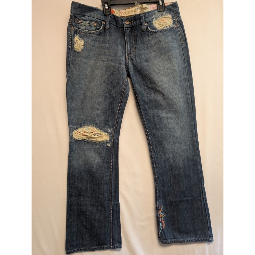 Joes Jeans Vintage Series 1971 Flare Floral Embroidered Low Rise Boot‎ 30x32 Y2K